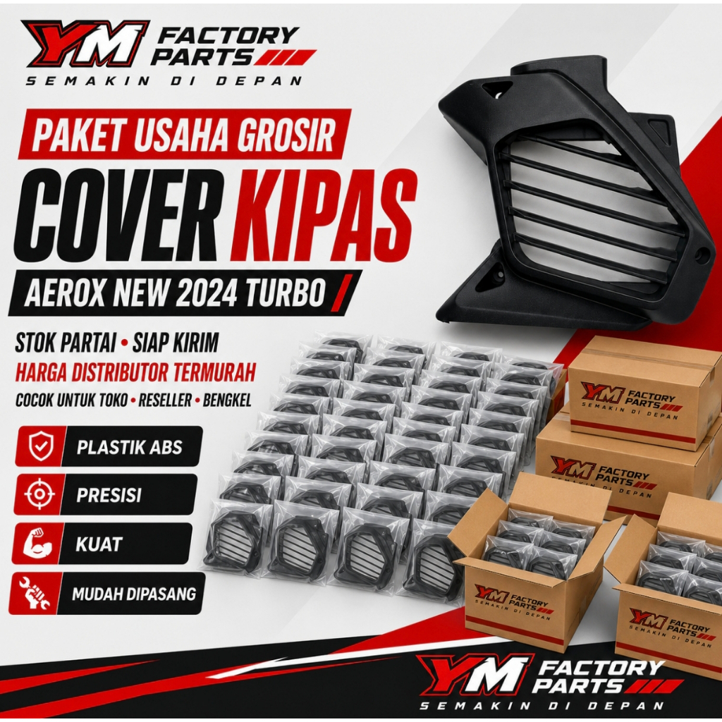 Paket Usaha Grosir Harga Distributor Kover Cover Tutup Kipas Aerox Turbo Isi 50 Pcs [cr7variasimtr]