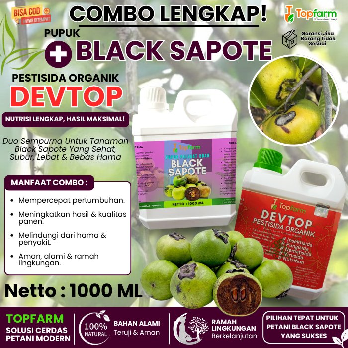 Pupuk Black Sapote / Pupuk Sawo Hitam / Pupuk Pembesar Buah Black Sapote / Pupuk Black Sapote Cepat 