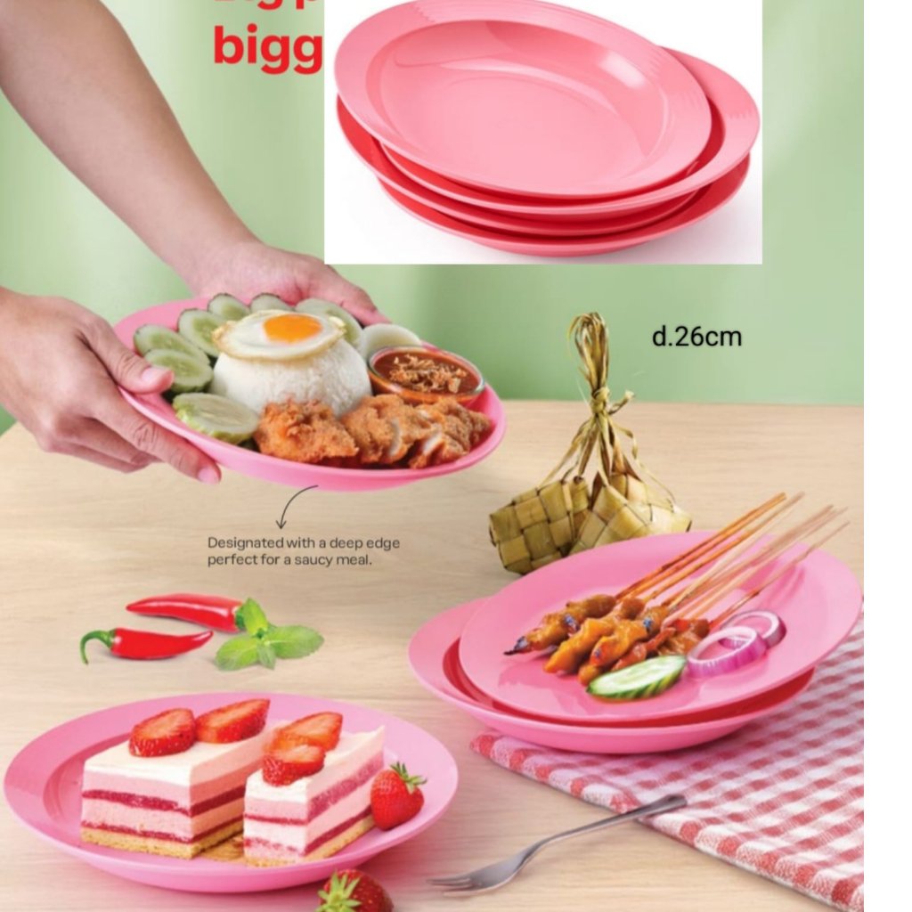 Large cressendo 550ml- Daisy p kolate - plate ungu - large deep plate