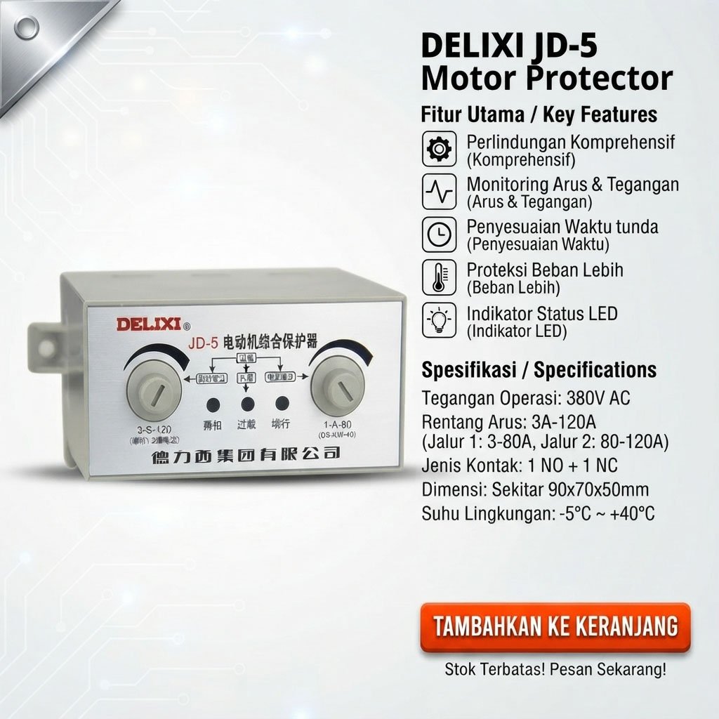 DELIXI JD-5 Motor Protector 380v 1-80A