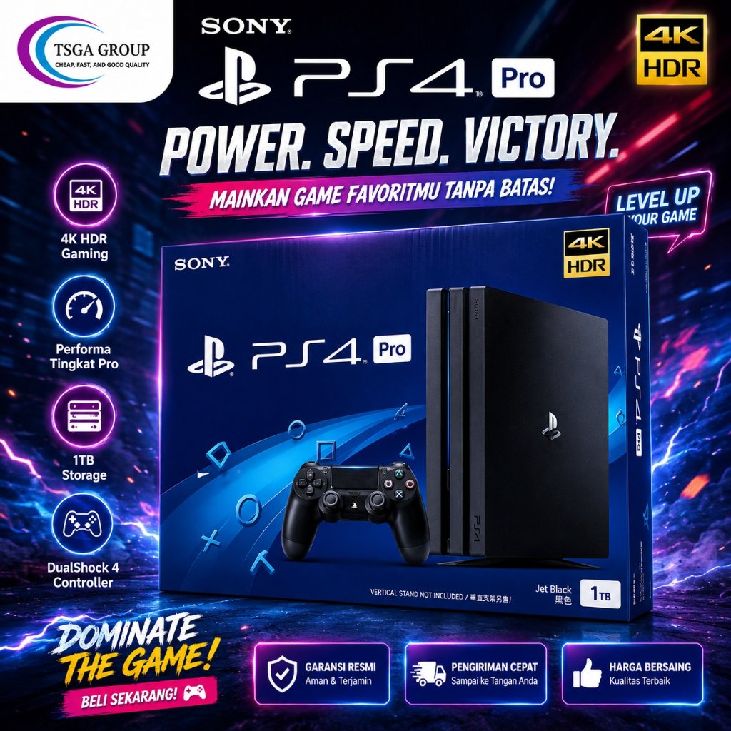 PS4 Pro 1TB FullGame Original / PS 4 Pro 1 TB Garansi PLAYSTATION 4 PRO/SLIM/FAT HDD 1TB FULLSET