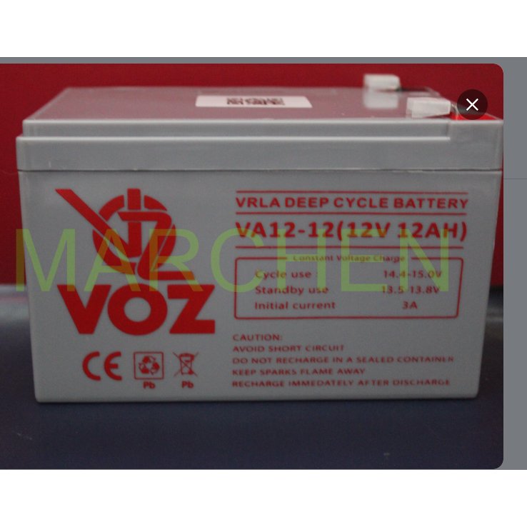 ACCU KERING ACCU BATERAI 12V 12A 12AH VOZ
