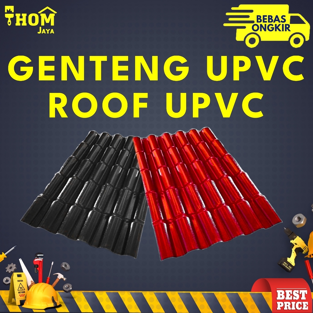 GENTENG UPVC ROOF / ROOF UPVC MAROON / GENTENG PVC / ROOF PVC / ROOF UPVC HITAM / UPVC ROOF TILES