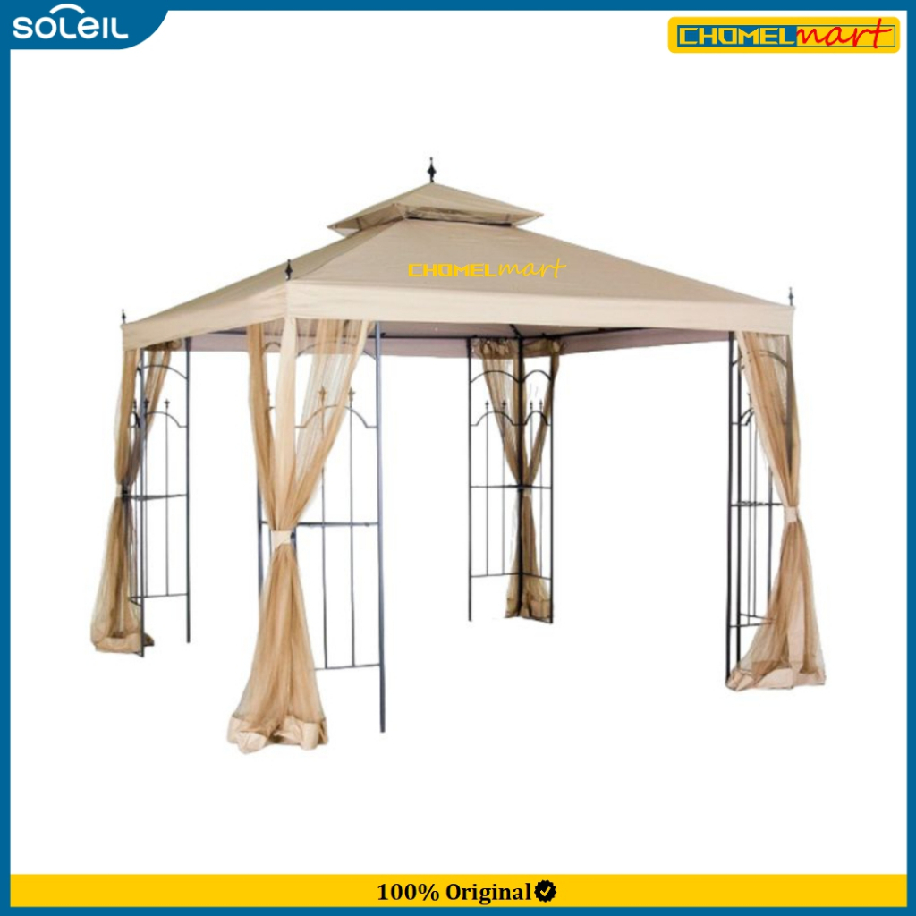 Tenda Gazebo Arrow Steel – Cokelat