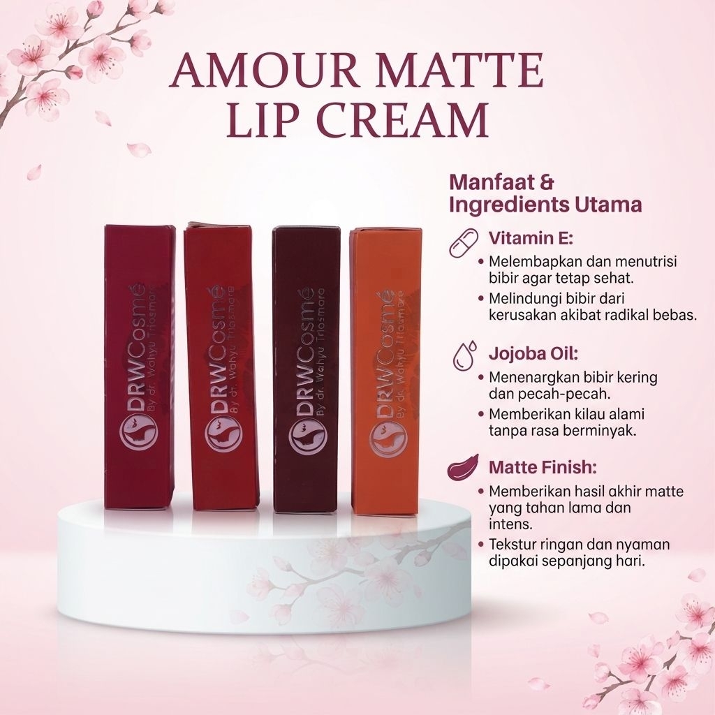amour drwskincare/amour matte lip cream drwskincare/lipsmatte drwskincare