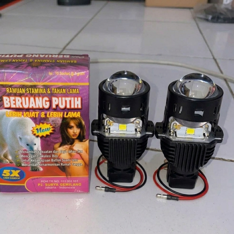 Bi-LED Vahid E20 Laser Projector 40W/69W BRNG WARNA PUTIH SERBOOK