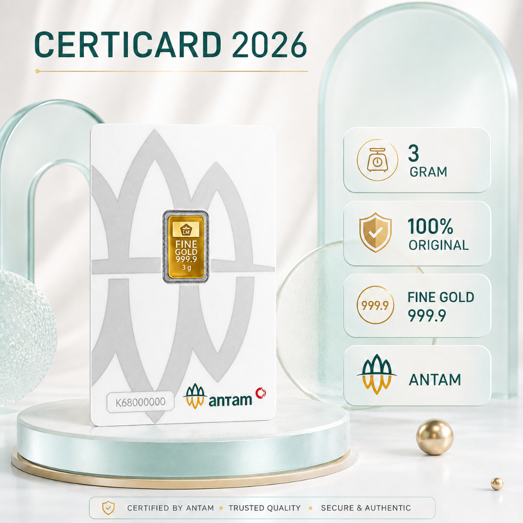 Emas Antam 3 Gram LM Logam Mulia Antam 3 Gram Sertifikat Terbaru
