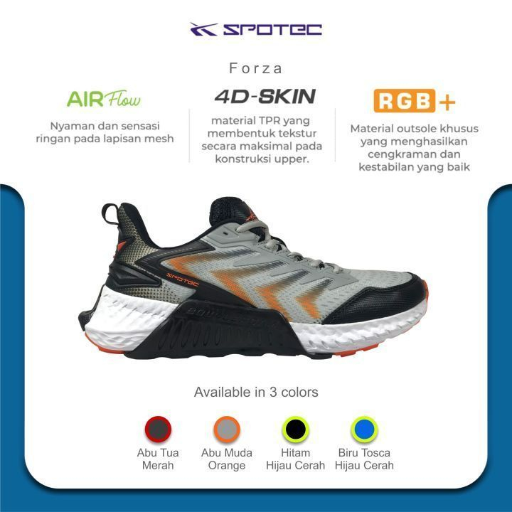 Spotec Forza - SEpatu Running Pria - Wanita