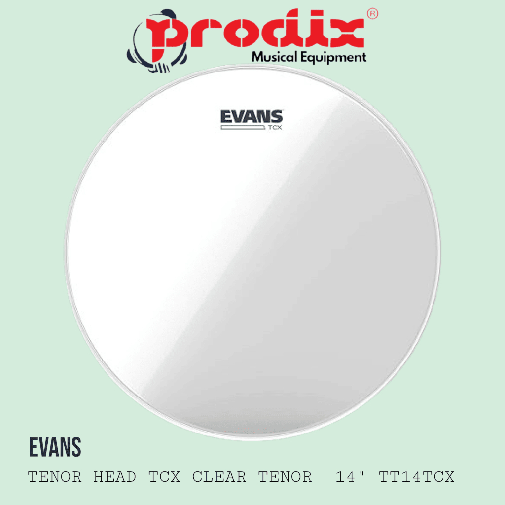 Membran Drum Evans TCX Clear Tenor 14 Inch TT14TCX untuk Drum Set