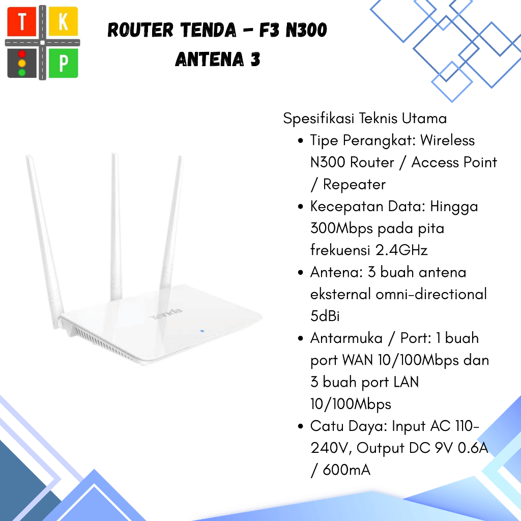ROUTER TENDA - F3 N300