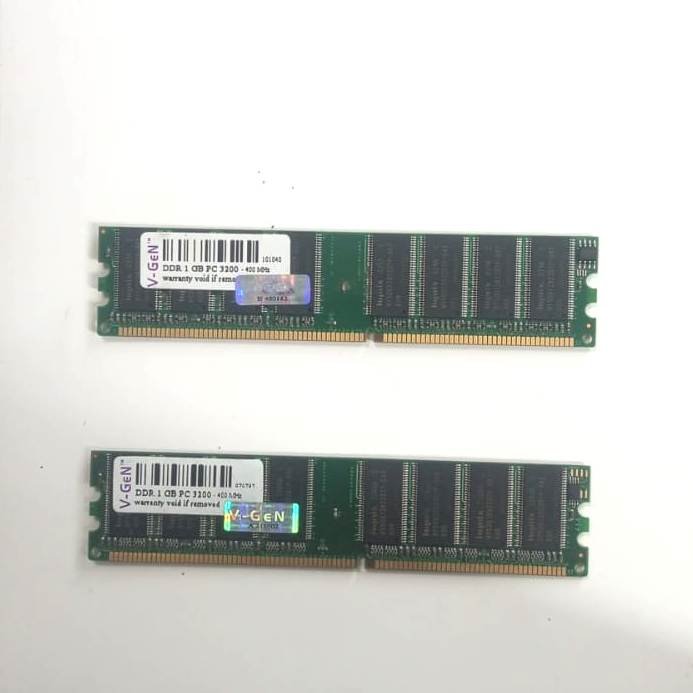 Memory RAM PC VGEN 1GB DDR  PC3200 - Samsung PC2-5300U - Redention PC800 second - bekas - murah long