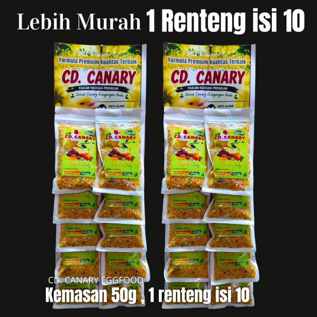 CD. Canary Eggfood Pakan Burung Canary 50g Renteng Isi 10