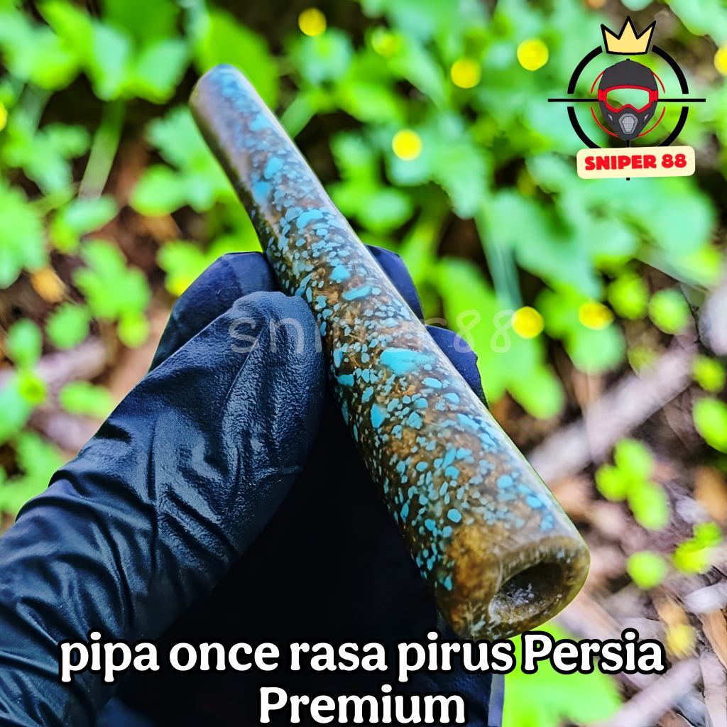 Pipa Once Cangklong Motif Batu Pirus Persia Urat Emas premium