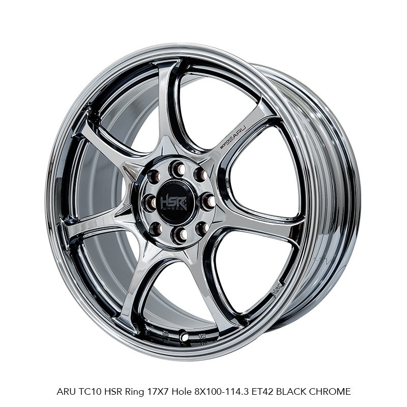 VELG HSR ARU R17 PCD 4X100 4X114,3 BLACK CHROME