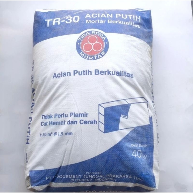 Semen Acian Putih TR 30 Tiga Roda / Mortar TR30