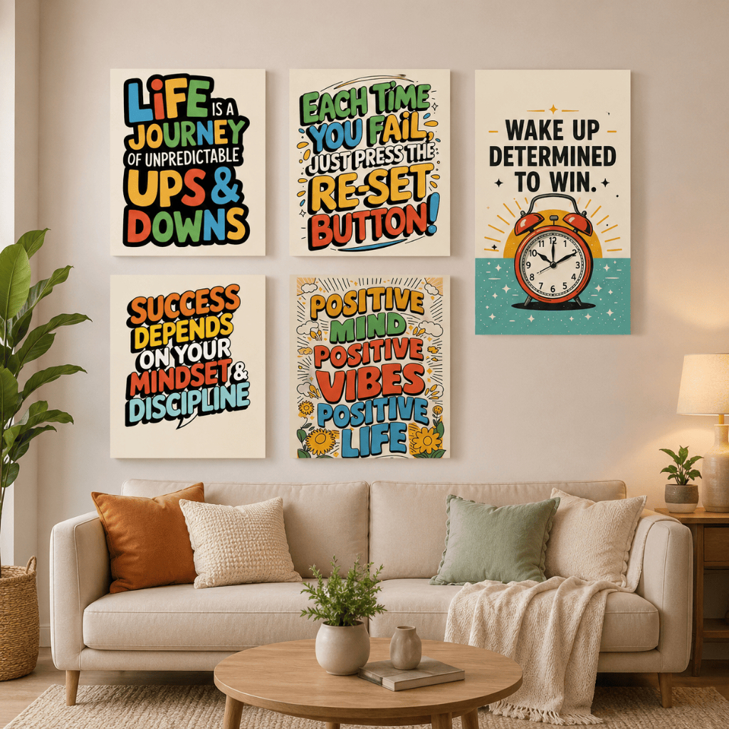 POSTER WALLDEKOR HIASAN DINDING PAPAN MDF TEMA MOTIVASI QUOTE