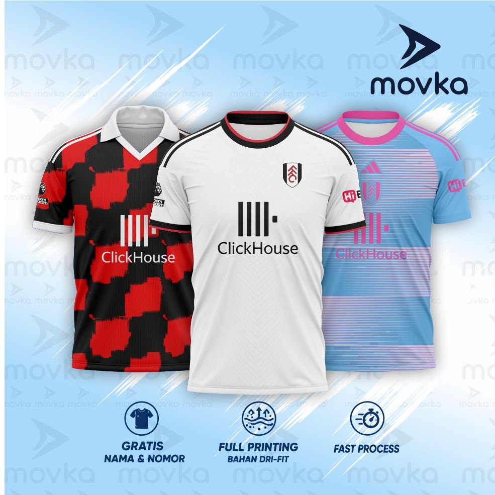 Baju Jersey Bola FULHAM 26/27 Home Away Third Free Nama Nomor Full Printing