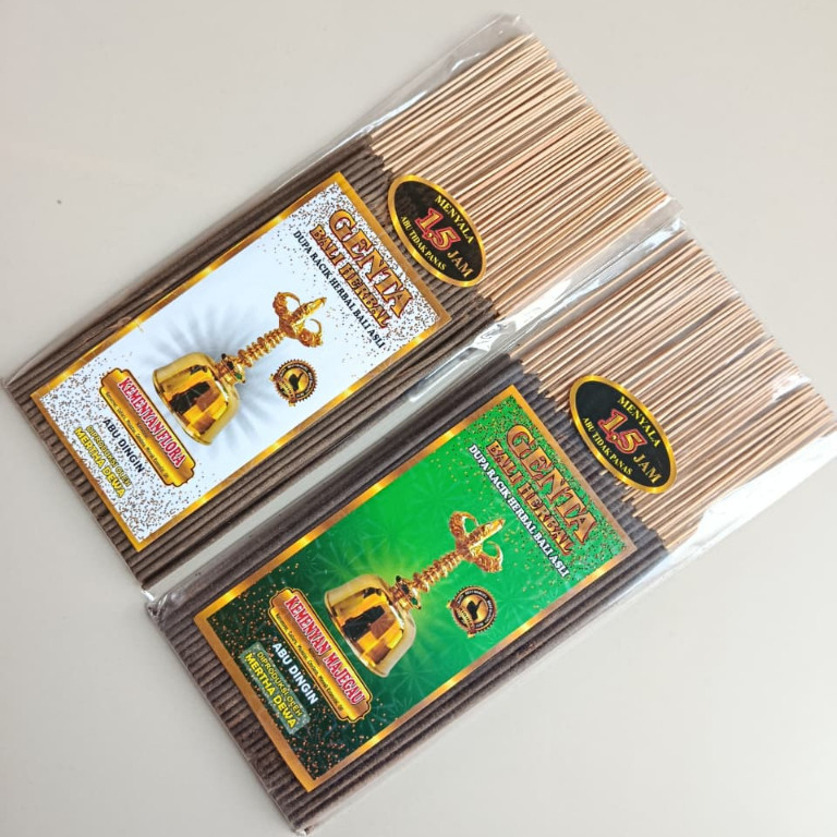 Hio Dupa Genta Pepel Kemasan 100 gram Menyala 1,5 jam, Dupa Herbal Aroma Kemenyan
