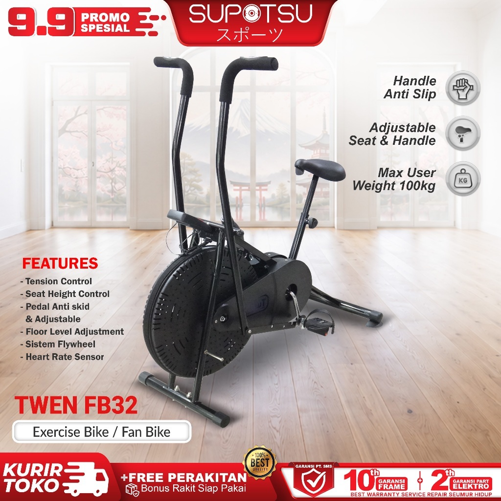 TWEN Sepeda Statis Orbitrack Fan Bike TWEN FB3 FB31 FB32 FB32s