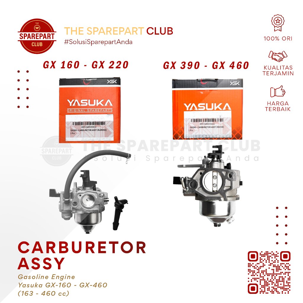 Karburator Karbu Karbulator Mesin Engine Yasuka GX160 GX 160 200 220 GX390 GX 390 420 460 - Carburet