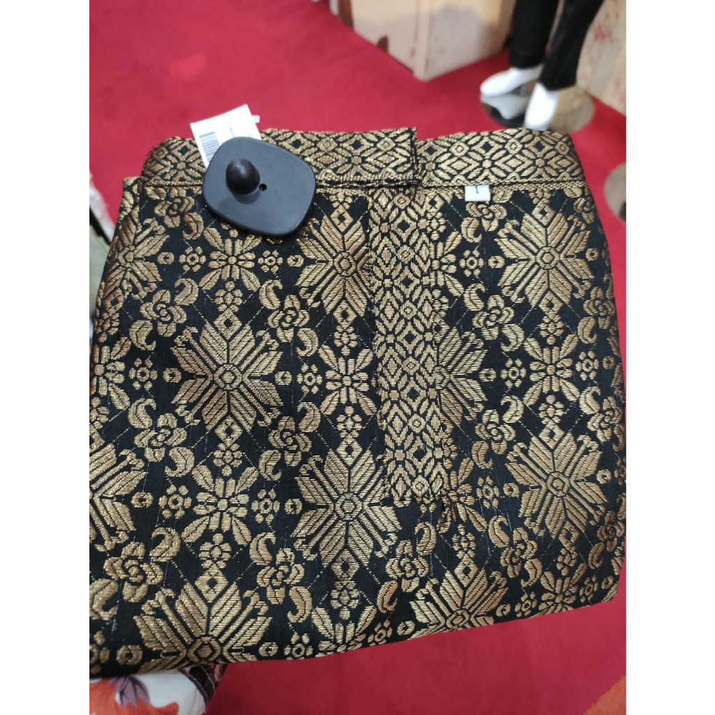 Rok Kebaya Songket Instan Emas Hitam Indah Bordir