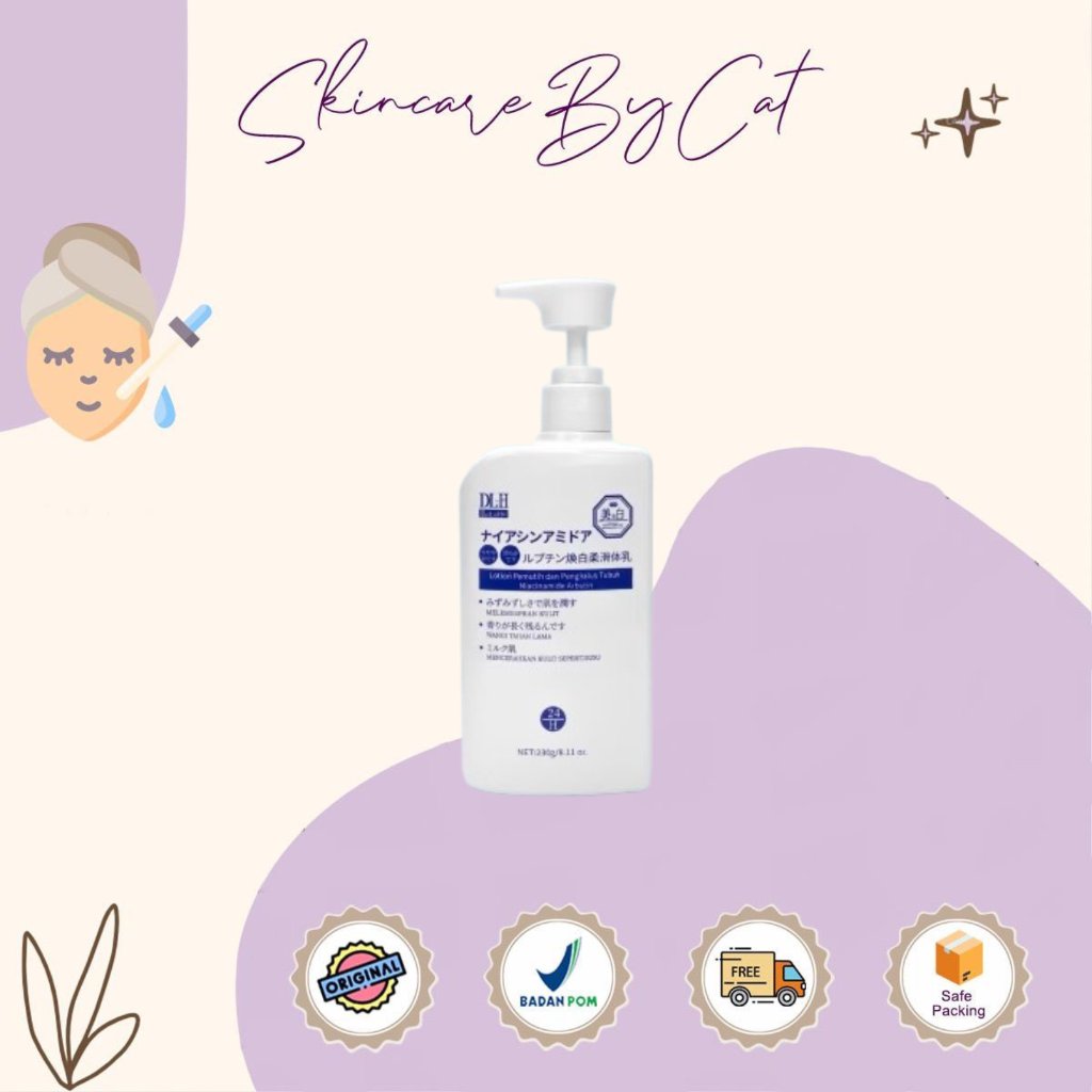 DL-H Niacinamide Body Lotion Cerah Alami Penghilang Bekas dan Collagen