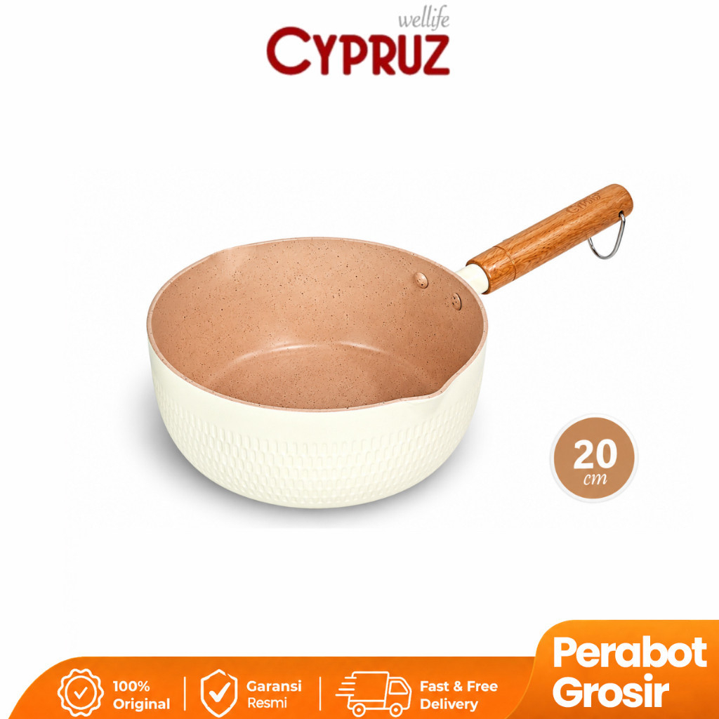 CYPRUZ Sauce Pan 20 cm Putih/grey Color Series Cypruz SN-0272
