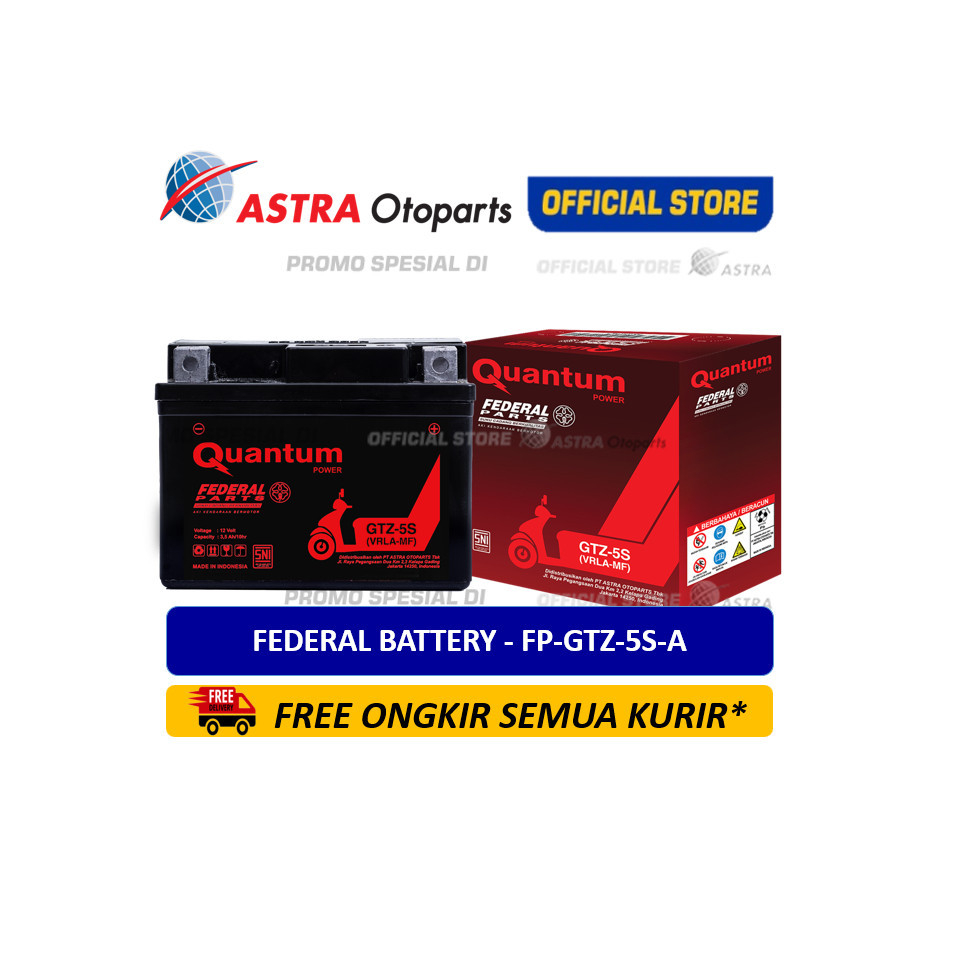 Aki Quantum Federal Parts Battery GTZ 5S FP-GTZ-5S-A
