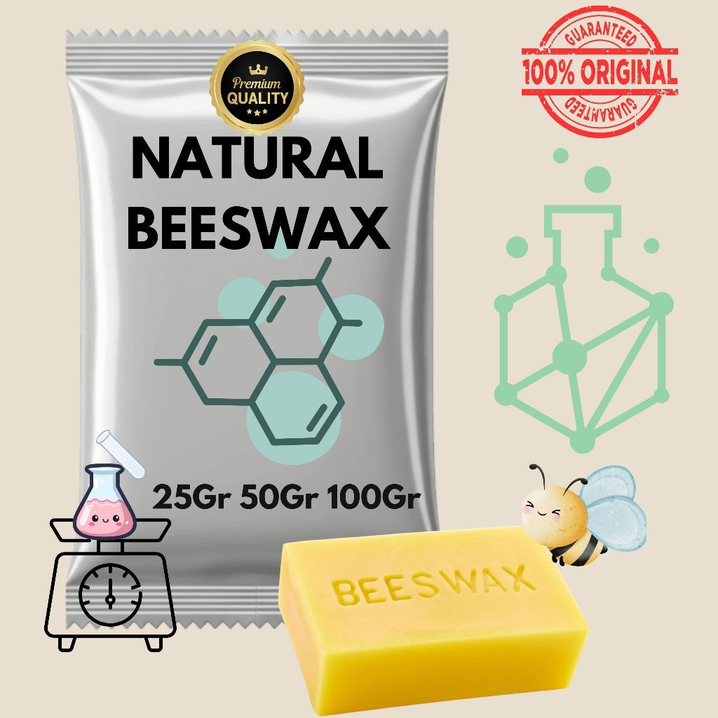 Natural Beeswax Yellow 50Gr By D'Atelier Authc Pure Natural Yellow Beeswax Cera Alba Cosmetic Grade 