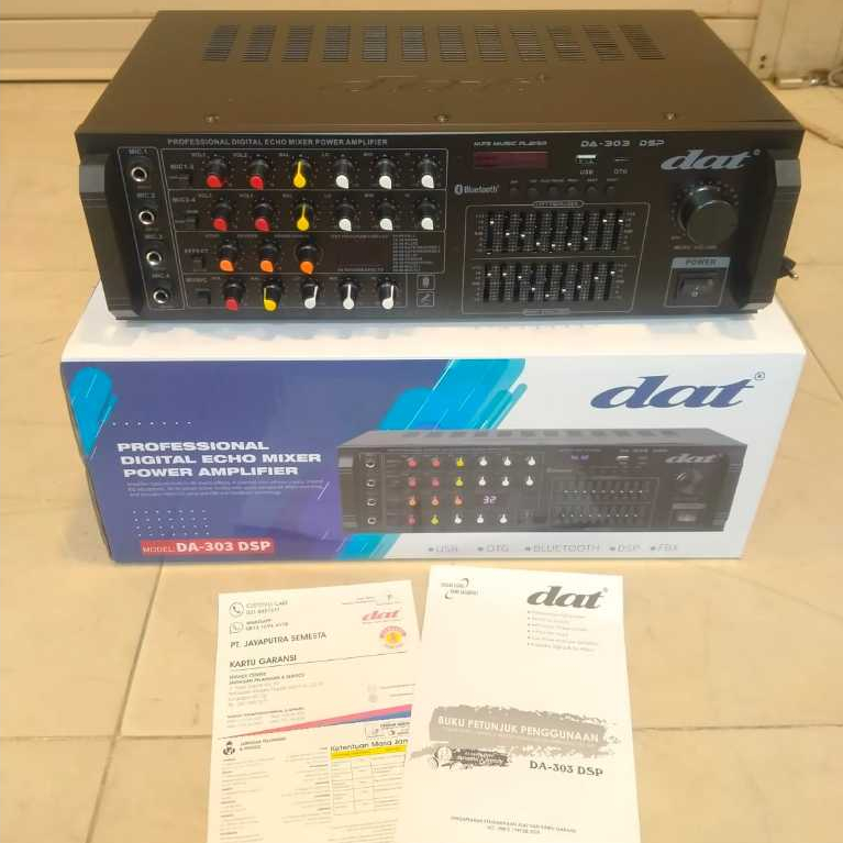 AMPLIFIER POWER MIXER KARAOKE DAT DA 303 terbaru dsp