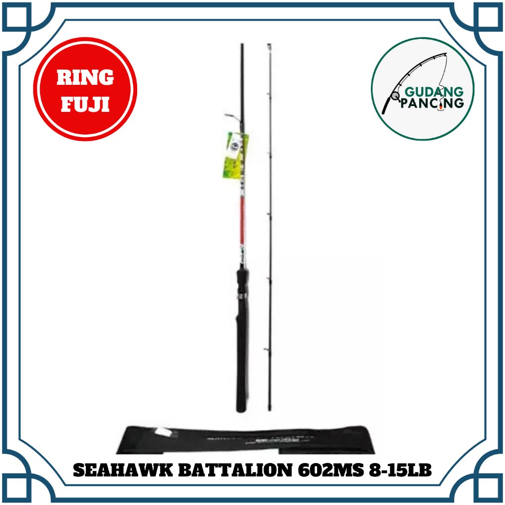 Rod | Joran Pancing Seahawk Battalion 602MS 8-15 LB | Full Handle - Ring fuji