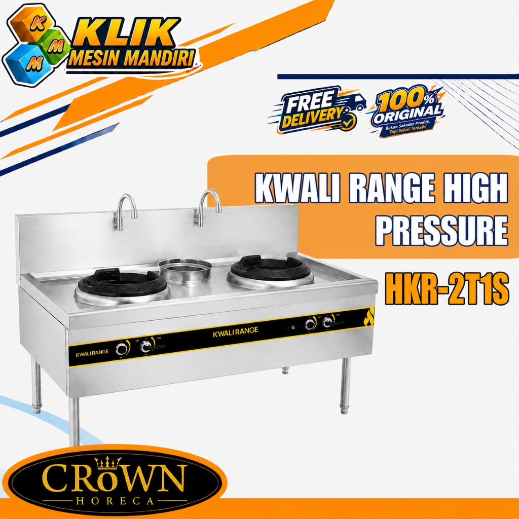 Kwali Range with Blower 2 Burner 1 Soup Ring HKR-2T1S CROWN