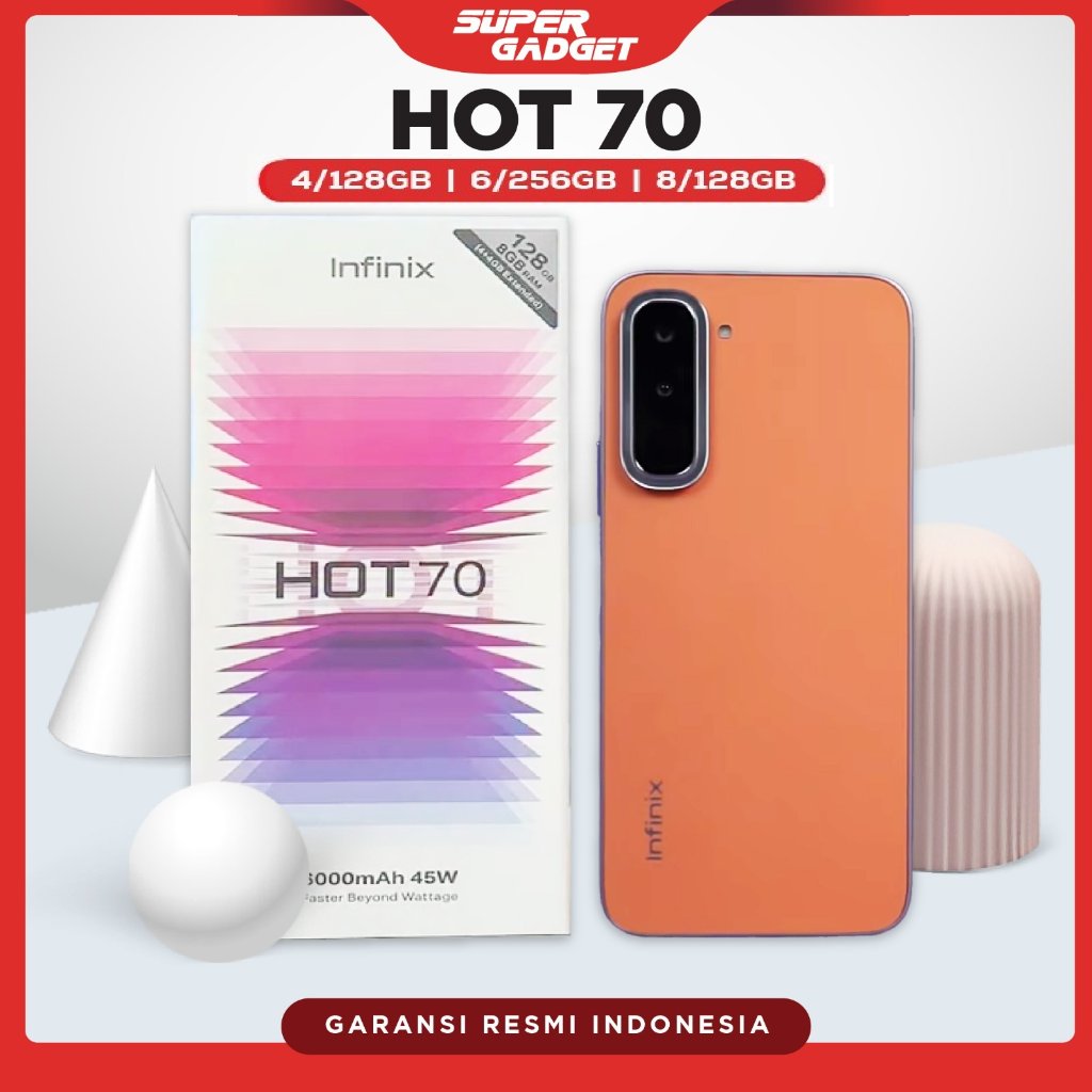 Infinix Hot 70 4/128 8/128 6/256 GB RAM 4GB 6GB 8GB ROM 128GB 256GB HP 4G LTE Smartphone Android