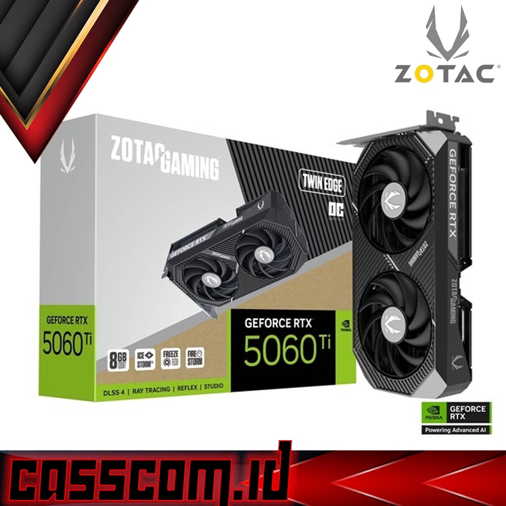 VGA Zotac NVIDIA Geforce RTX 5060 Ti Twin Edge OC 8GB GDDR7 Black - RTX5060Ti / 5060Ti