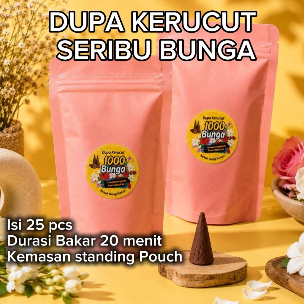 Dupa Kerucut Seribu Bunga Hio Cone Bukhur Aromaterapi Pengharum Ruangan Wangi Fresh Relaksasi Premiu