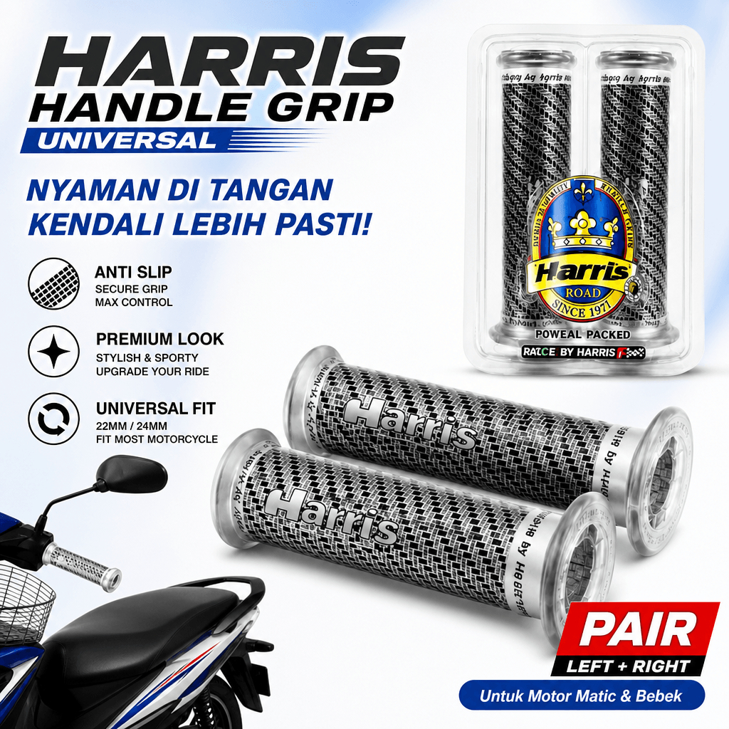 [COD] Harris Hand Grip Motor Universal Karet Setang Gas untuk NMAX Aerox Vario Beat