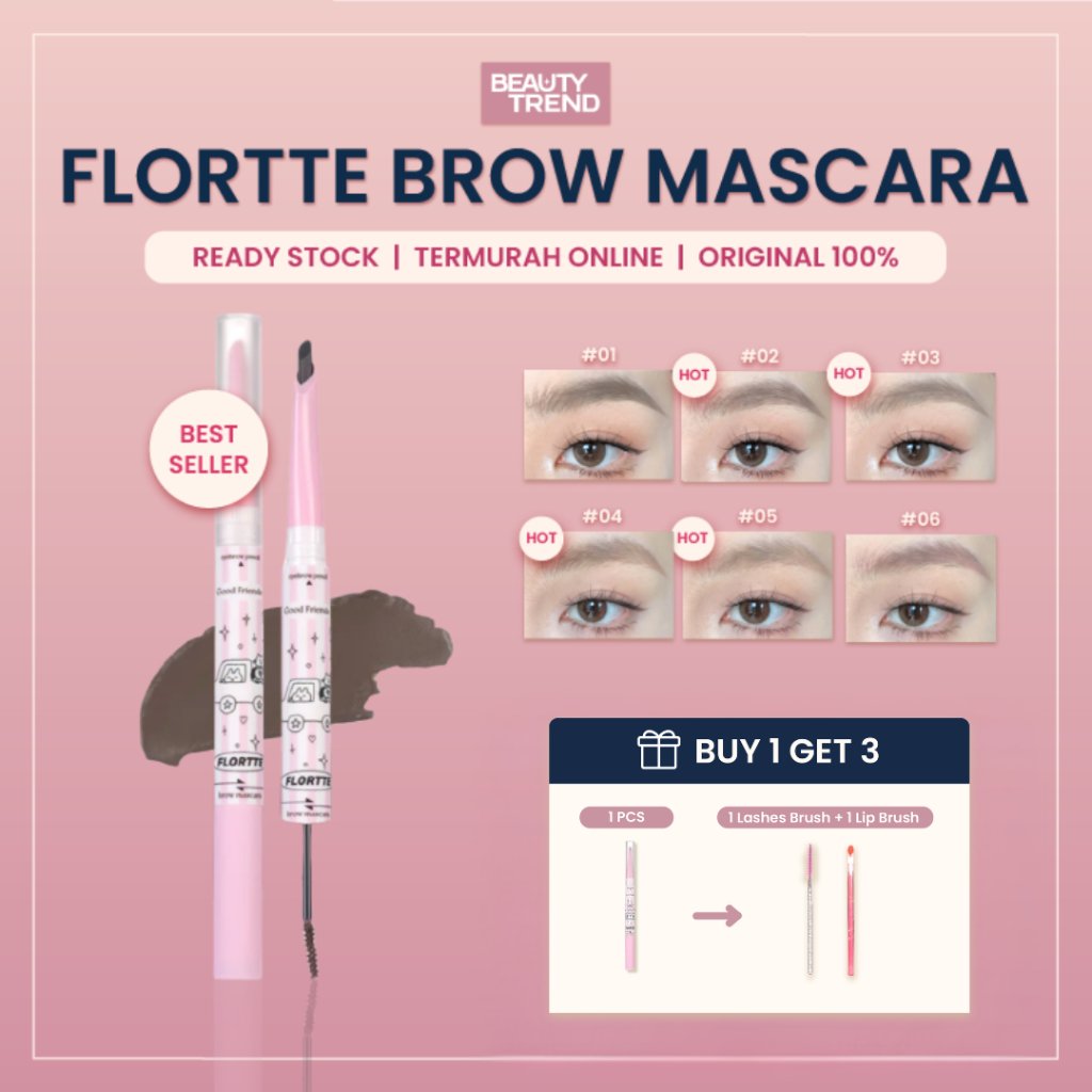 [READY ORI] Flortte Eyebrow Pencil Flortte Good Friends Club Eyebrow Pencil Flortte Browcara