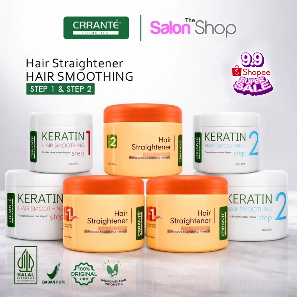 Crrante Hair Straightener Step 1 | Step 2 Opti Straight Pelurus Rambut Rebonding Smoothing | gdkd01