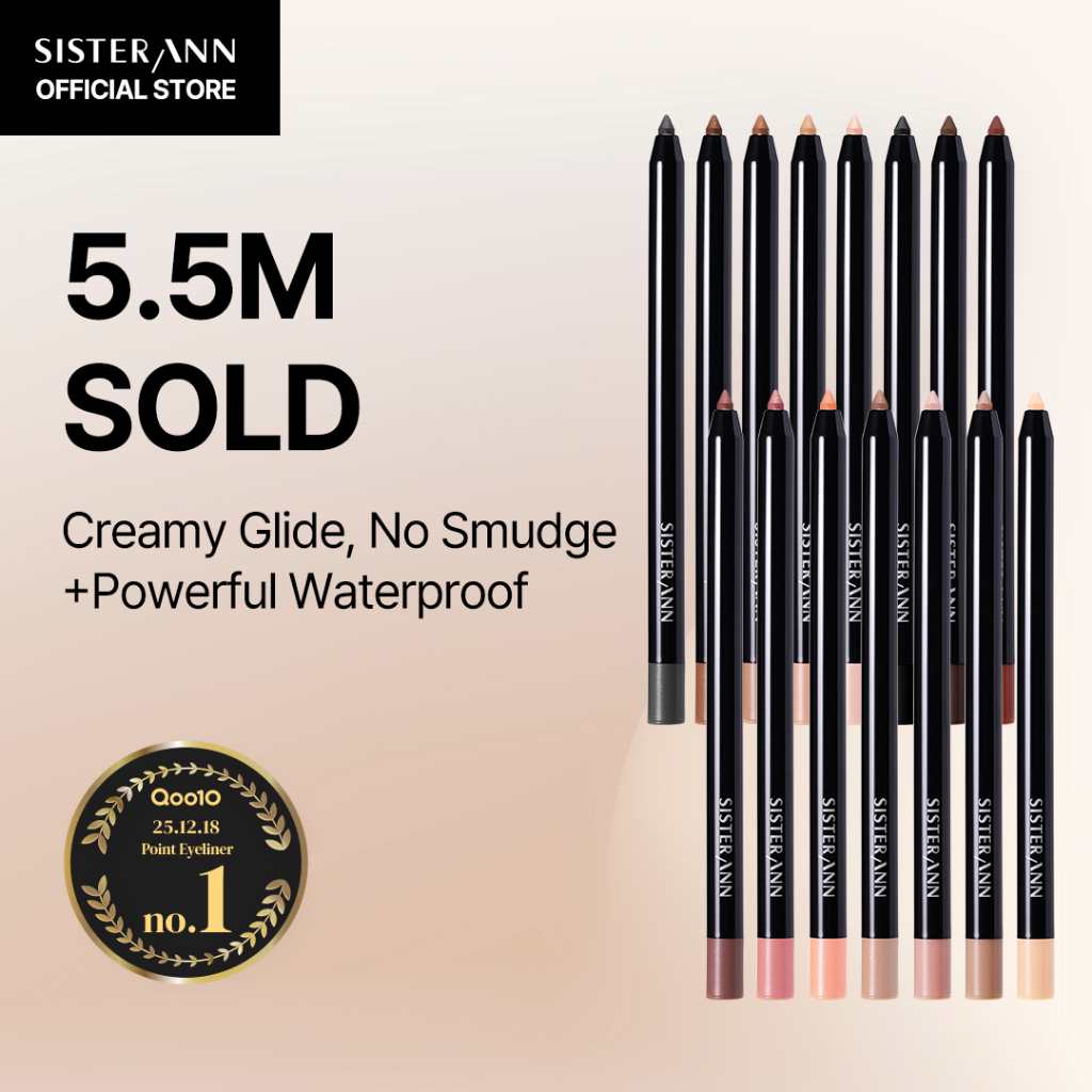 [SISTER ANN] Double Effect Waterproof Eye Pencil – Eyeliner Pensil / 24 Jam Tahan Lama / Anti Luntur