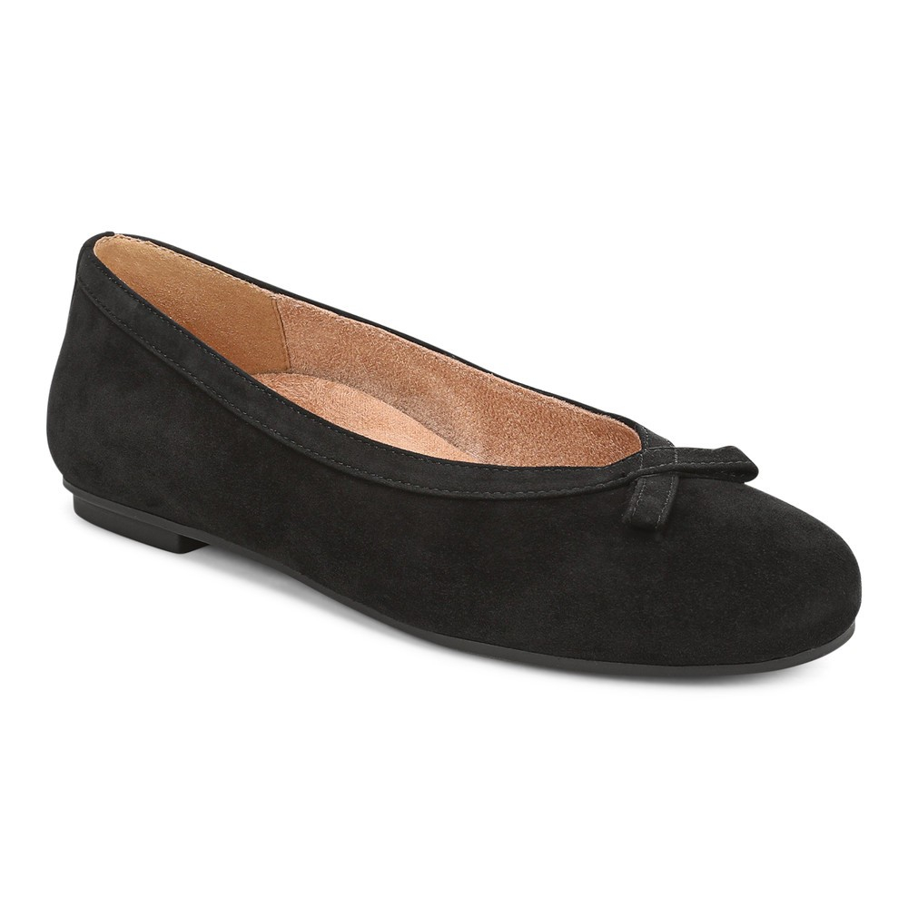 Vionic Sidney Black Flatshoes Wanita