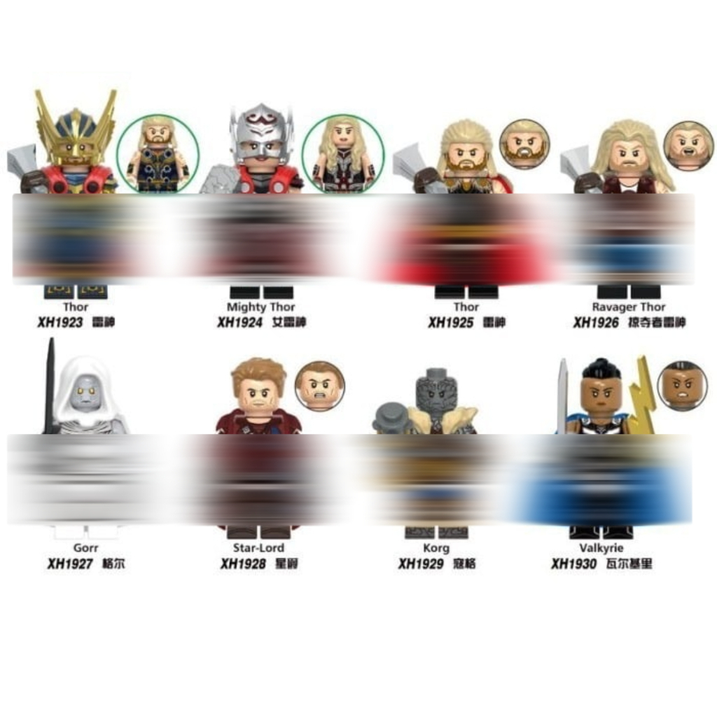Mainan X0339 Thor Love Thunder Mighty Ravager Gorr Star Lord King Valkyrie Korg