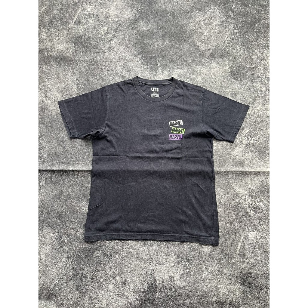 Tshirt Uniqlo UT x Marvel Hulk Kaos Hitam ukuran M