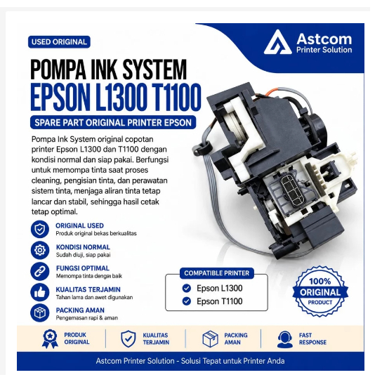 Pompa Ink System Epson L1300 T1100 Original Used Sparepart Printer