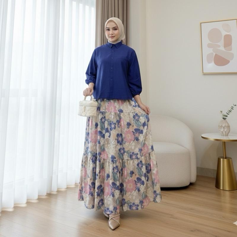 AMMARA - SAFARA setelan rok rayon mix pololinen