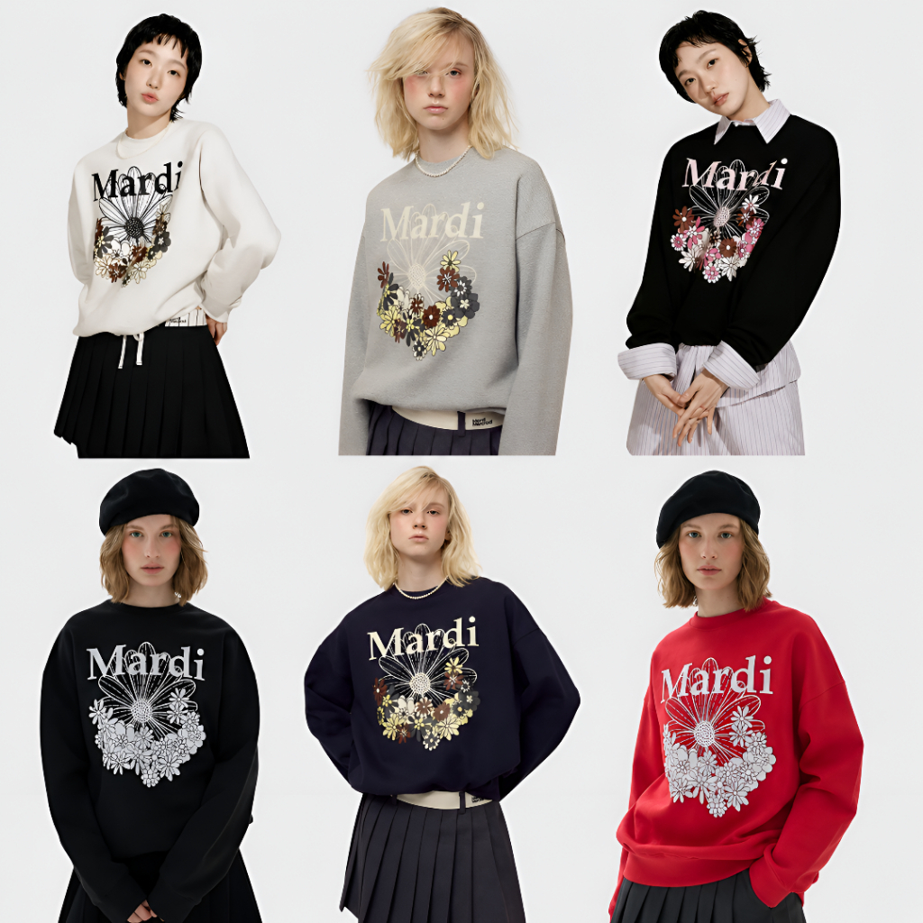 Crewneck Sweater Mardi Mercredi FlowerMardi Jardin