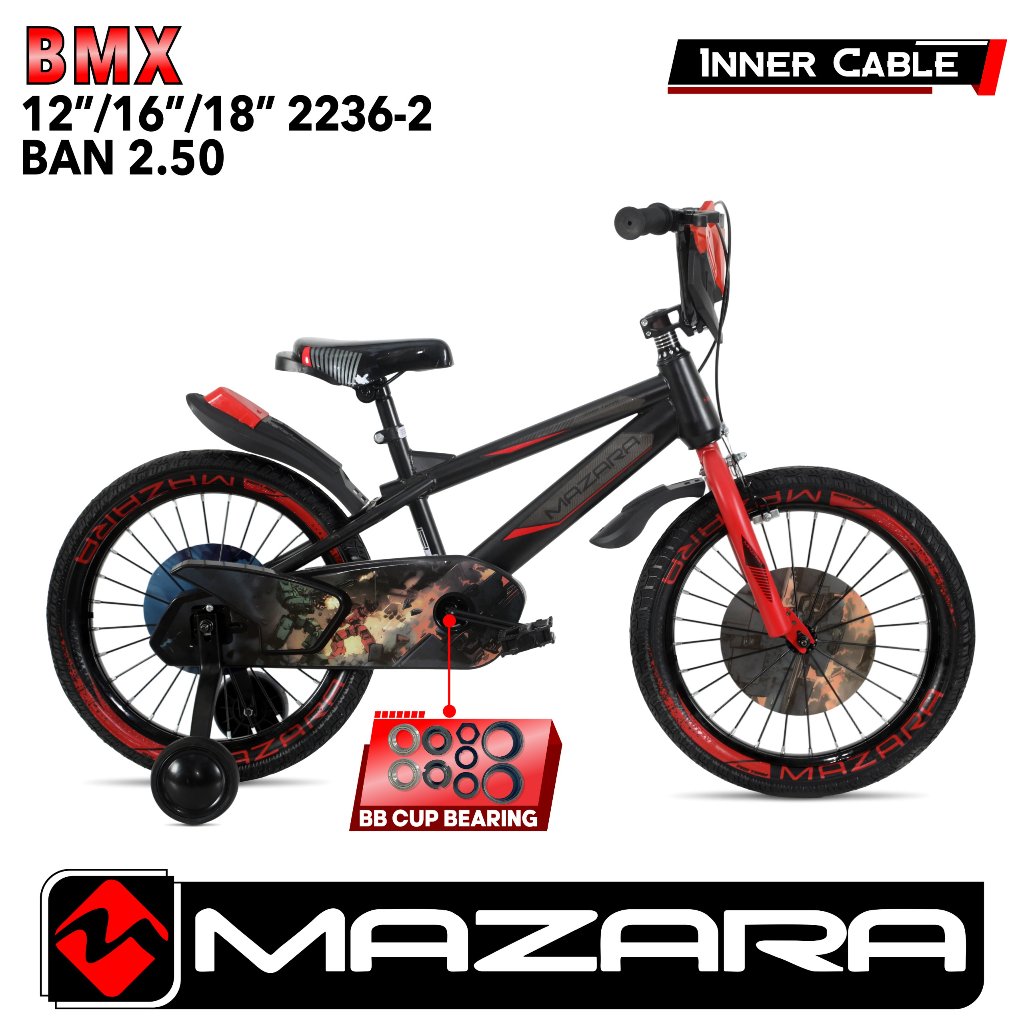 sepeda anak laki laki bmx 16 inch mazara 2236-2 sepeda