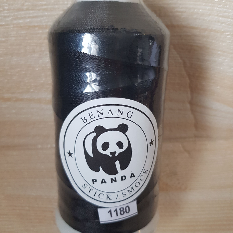 PANDA Benang Jahit Besar Warna Hitam 1 Dus