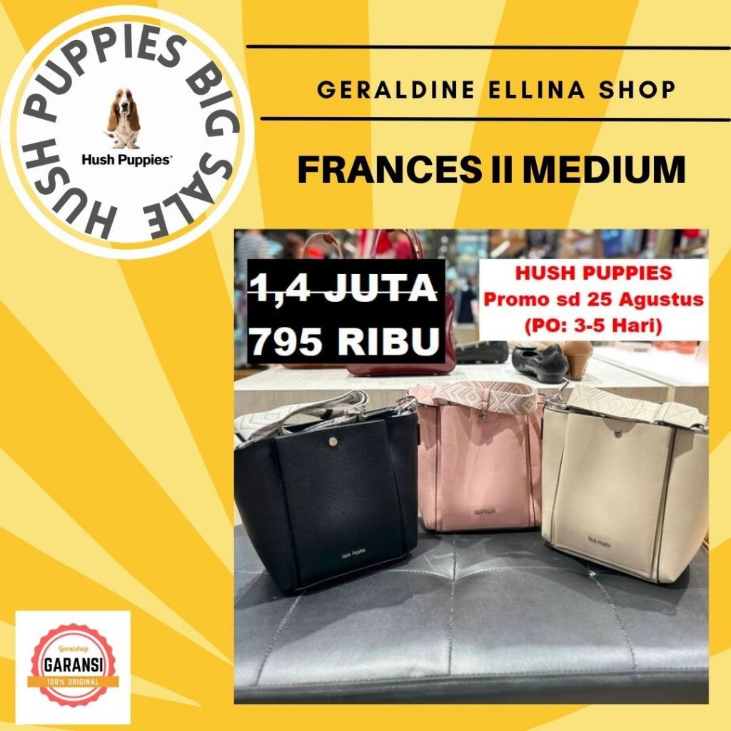 Tas selempang wanita Hush Puppies sale shoulder bag original store seri FRANCES