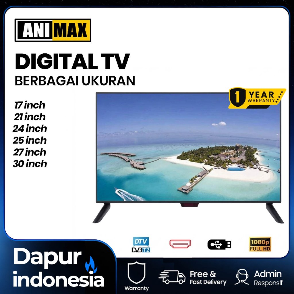 Animex Tv Digital Tv Led Hd Digital Tv Televisi Murah Layar Lcd/Led 17/21/24/25/27/30 - 17inch Digit