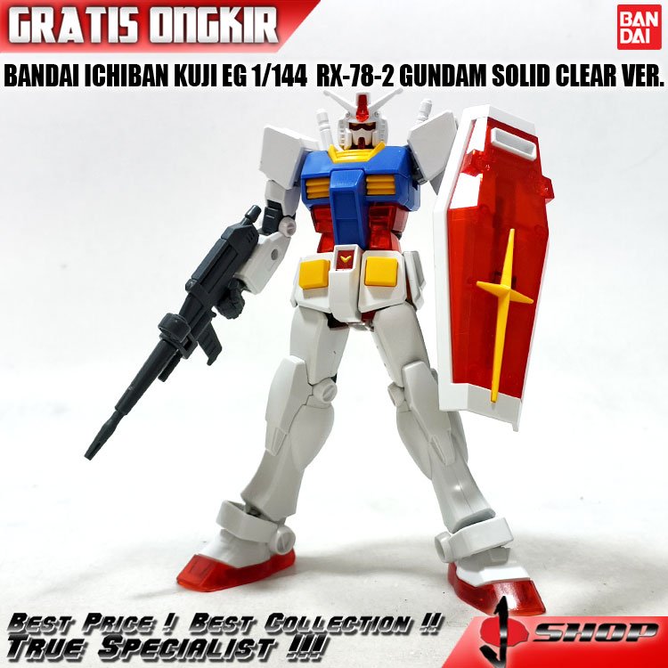 BANDAI ICHIBAN KUJI EG 1/144  RX-78-2 GUNDAM SOLID CLEAR VER. EG116